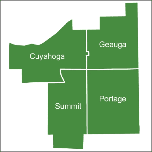 Areas We Serve Map of Counties for Air Duct Cleaning Services Cleveland & Dryer Vent Cleaning in NE Ohio